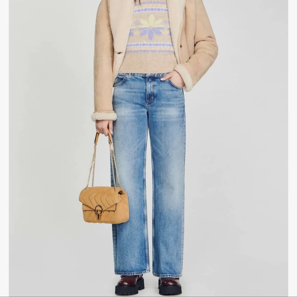 NWT Sandro Suede Handbag Yza - Picture 11 of 13